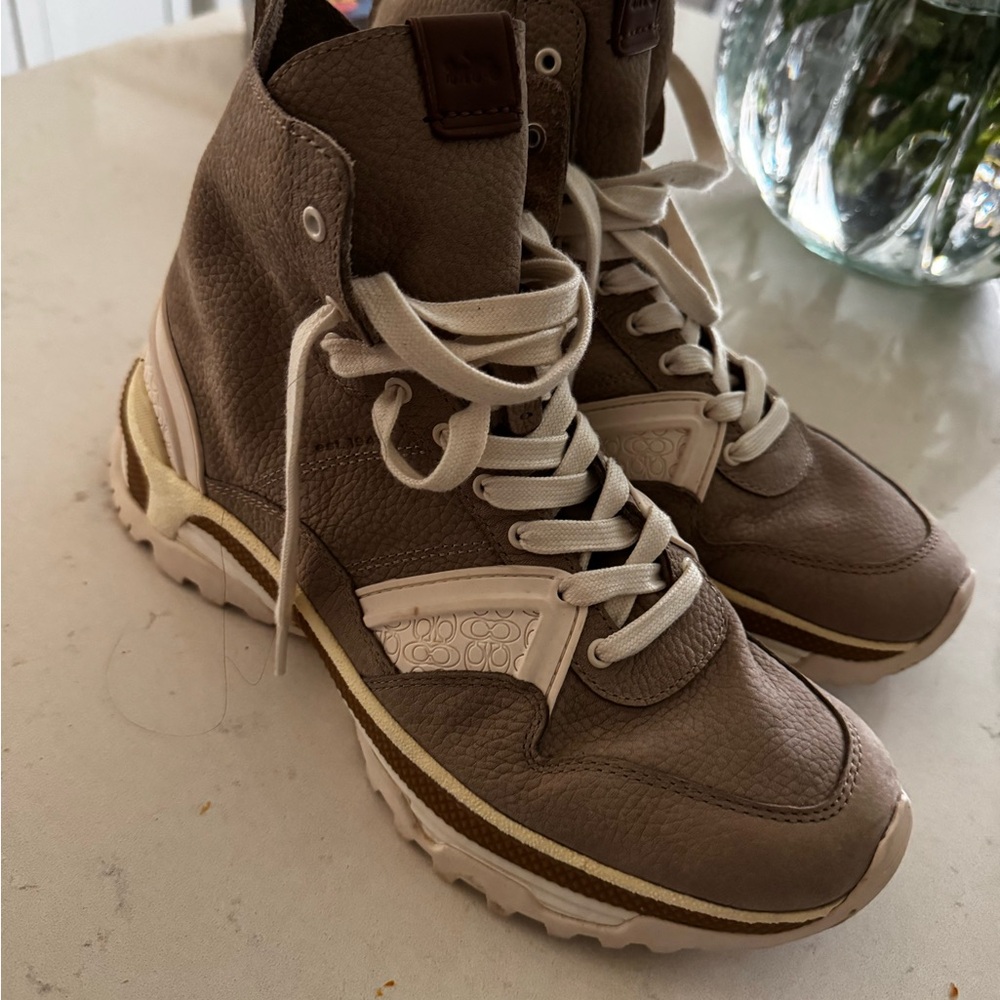 Coach High-Top Sneakers - Brown and Cream